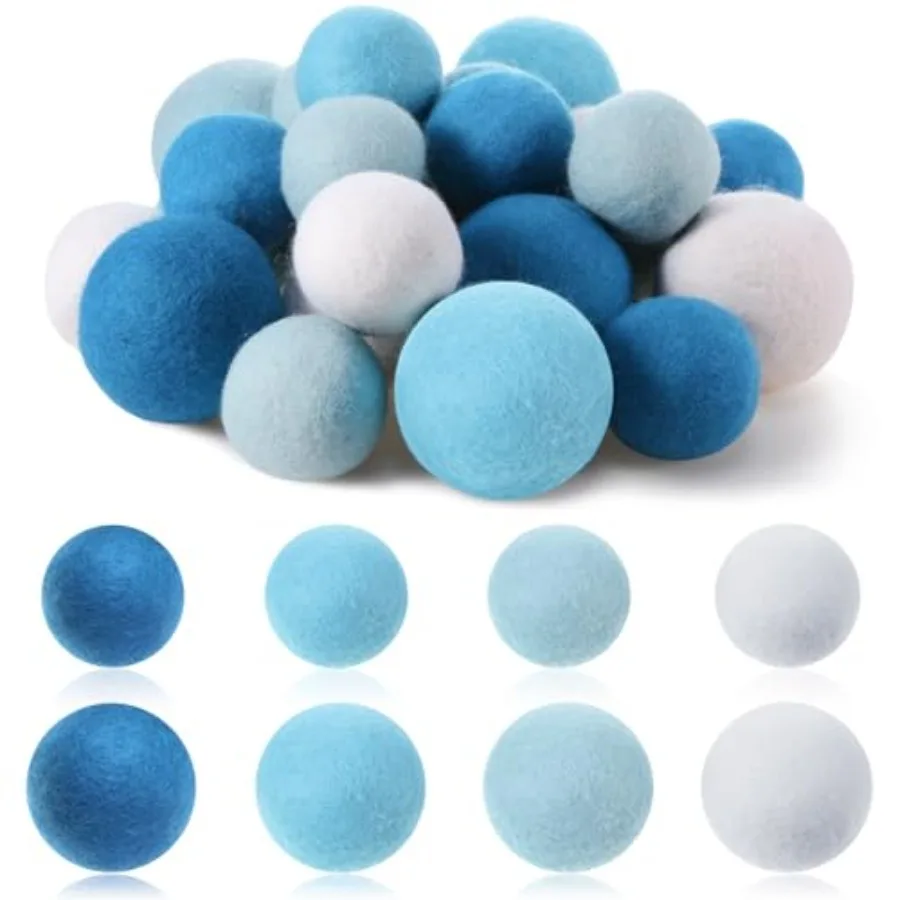 24 Pack Wool Laundry Balls, 3.15'', 2.4'' Reusable Laundry Wool Dryer Balls Natural No Lint Fabric Softener for Clothing Wrinkl
24 Pack Wool Laundry Balls, 3.15'', 2.4'' Reusable Laundry Wool Dryer Balls Natural No Lint Fabric Softener for Clothing Wrinkl