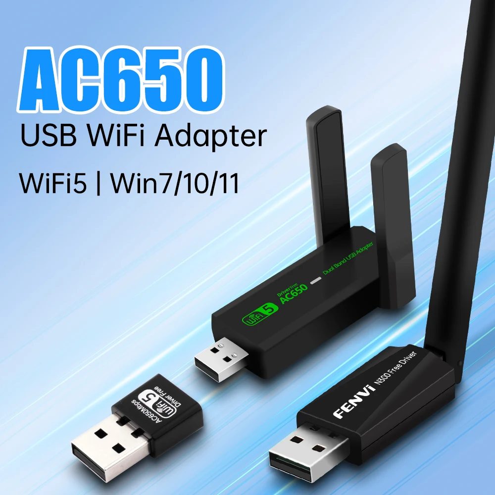 Двухдиапазонный USB Wi-Fi адаптер AC650 2.4G/5GHz, беспроводной Wi-Fi донгл, сетевая карта для Win7/10/11, без драйверов, с большим радиусом действия, Plug and Play
Двухдиапазонный USB Wi-Fi адаптер AC650 2.4G/5GHz, беспроводной Wi-Fi донгл, сетевая карта для Win7/10/11, без драйверов, с большим радиусом действия, Plug and Play