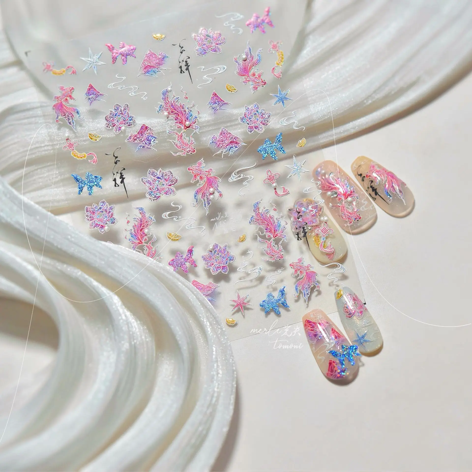 1Pcs Koi Fish Flower Nail Art Stickers 5D Crystal Diamond Starfish Chinese Knot Tassels Star Self Adhesive Manicure Decor Decals
1Pcs Koi Fish Flower Nail Art Stickers 5D Crystal Diamond Starfish Chinese Knot Tassels Star Self Adhesive Manicure Decor Decals