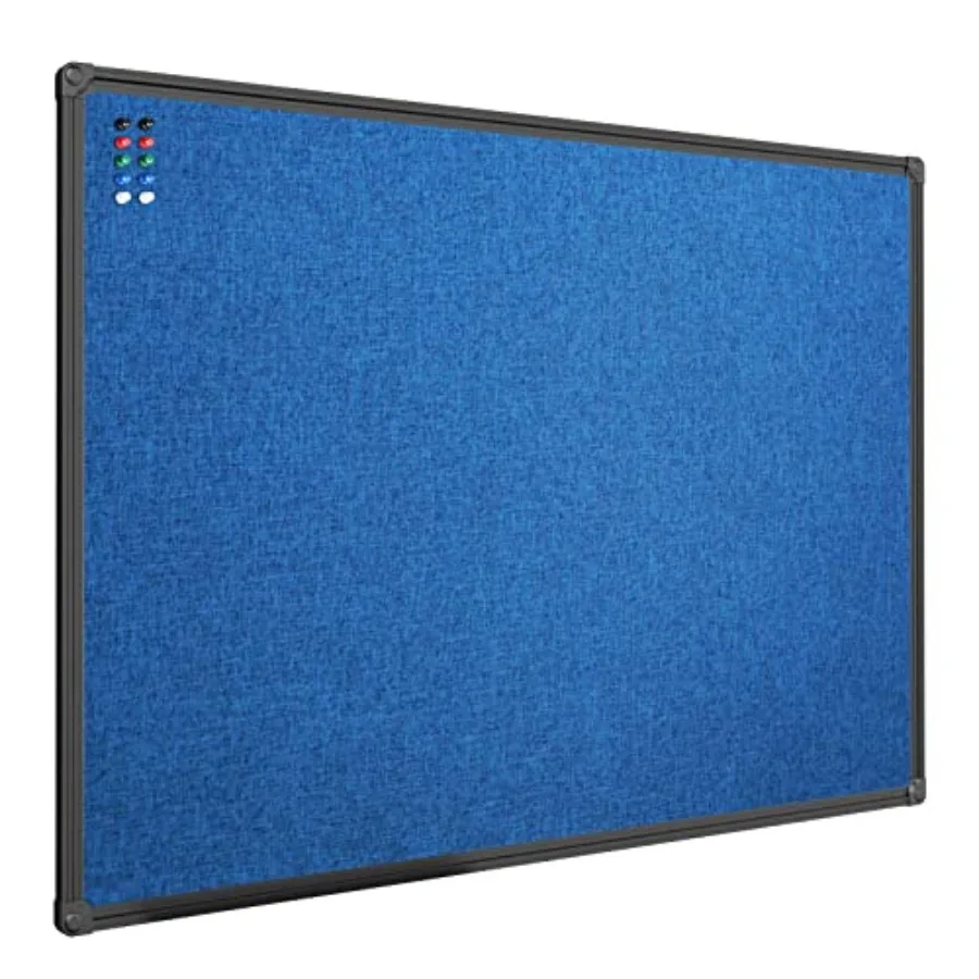 Cork Linen Bulletin Board 36 X 24 Inch,Black Aluminum Frame Wall Mounted Board Memo Pin Board for Office Home and School
Cork Linen Bulletin Board 36 X 24 Inch,Black Aluminum Frame Wall Mounted Board Memo Pin Board for Office Home and School