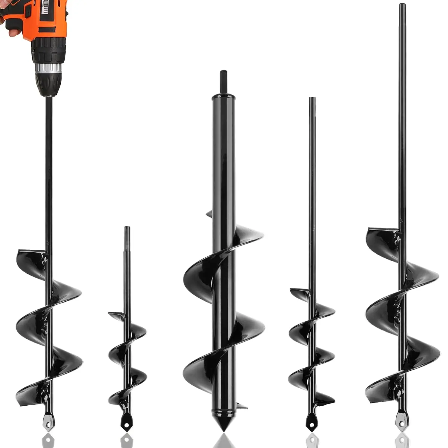 Auger Drill Bit for Planting Set of 4, Garden Earth Spiral Drill Bits and Bulb Planter for 3/8" Hex Drive, Post Hole Digger
Auger Drill Bit for Planting Set of 4, Garden Earth Spiral Drill Bits and Bulb Planter for 3/8" Hex Drive, Post Hole Digger