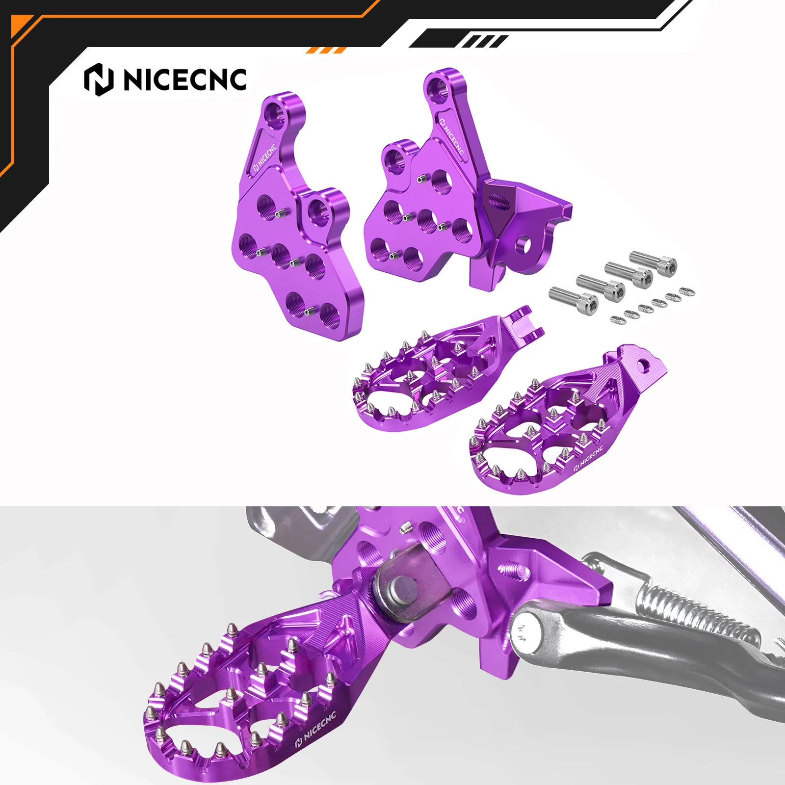NICECNC For Surron light bee X S L1E Bike 2024 Electric Bike Sur ron Part Segway X160 X260 Enlarged Foot Pegs Footrest & Bracket
NICECNC For Surron light bee X S L1E Bike 2024 Electric Bike Sur ron Part Segway X160 X260 Enlarged Foot Pegs Footrest & Bracket