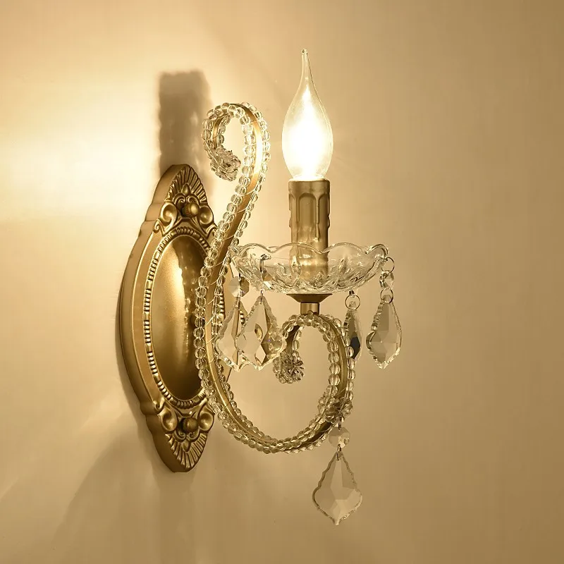 Classic Crystal American Country Iron Light Luxury Bedroom Living Room Hallway Room Bedside Wall Lamp
Classic Crystal American Country Iron Light Luxury Bedroom Living Room Hallway Room Bedside Wall Lamp