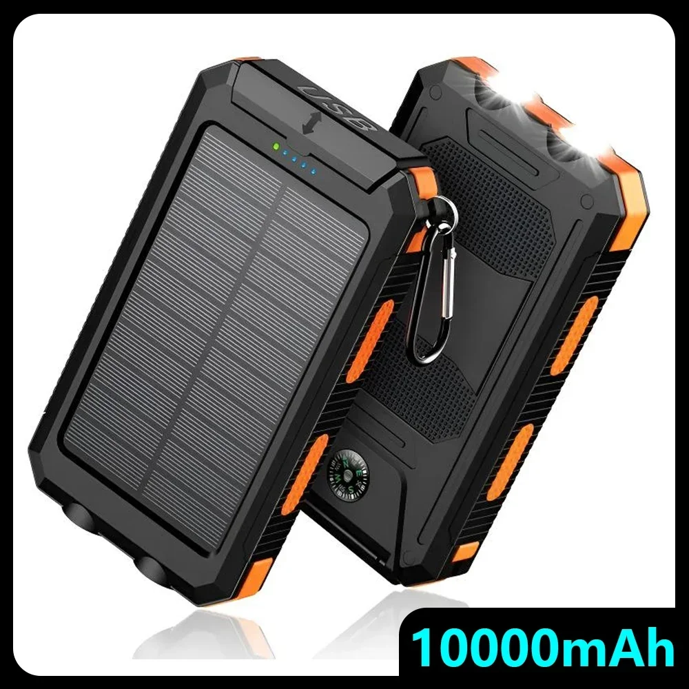 Готовый аккумулятор на солнечной энергии для использования на открытом воздухе: большой емкости 10000 мАч | Двойная быстрая зарядка через USB + фонарик | Водонепроницаемый, противоударный и карабин
Готовый аккумулятор на солнечной энергии для использования на открытом воздухе: большой емкости 10000 мАч | Двойная быстрая зарядка через USB + фонарик | Водонепроницаемый, противоударный и карабин