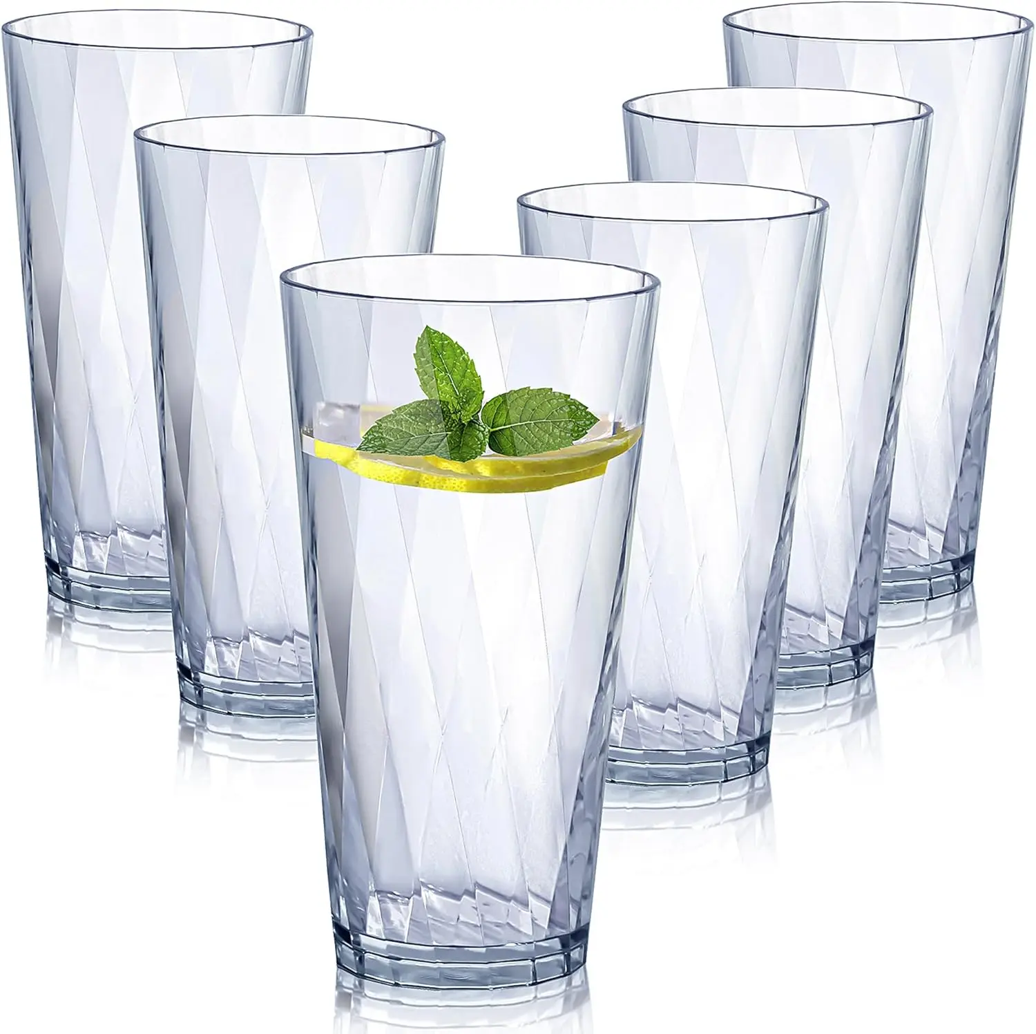 Shatterproof Plastic Drinking Glasses Set of 6, 20oz Tumbler Cups Dishwasher Safe for Everyday Use
Shatterproof Plastic Drinking Glasses Set of 6, 20oz Tumbler Cups Dishwasher Safe for Everyday Use