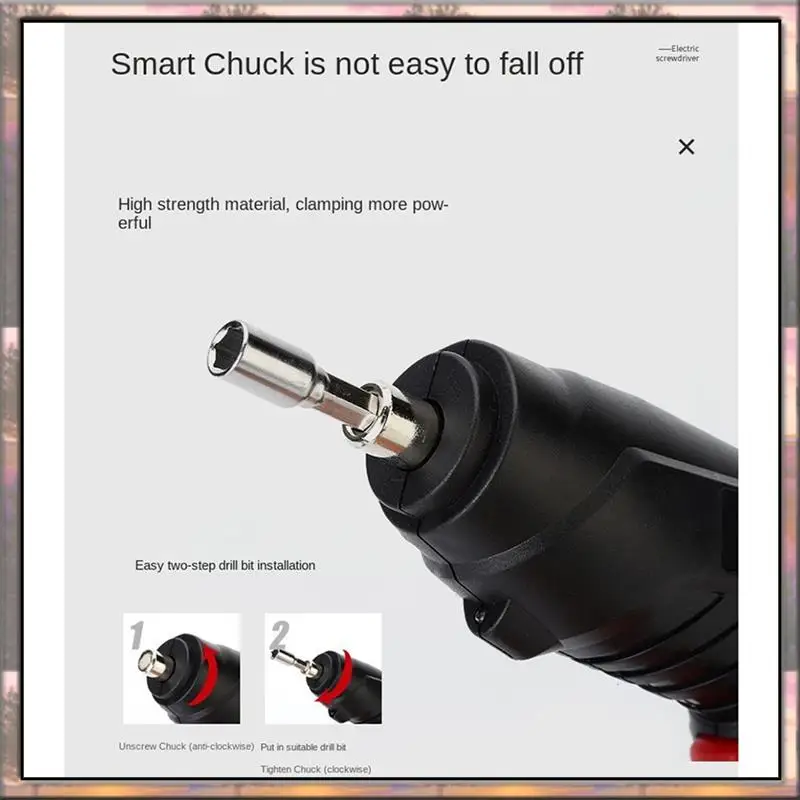 BAAZ HOT Household Electric Screwdriver Rechargeable Cordless Impact Drill Mini Cordless Electric Drill Screwdriver Set
BAAZ HOT Household Electric Screwdriver Rechargeable Cordless Impact Drill Mini Cordless Electric Drill Screwdriver Set