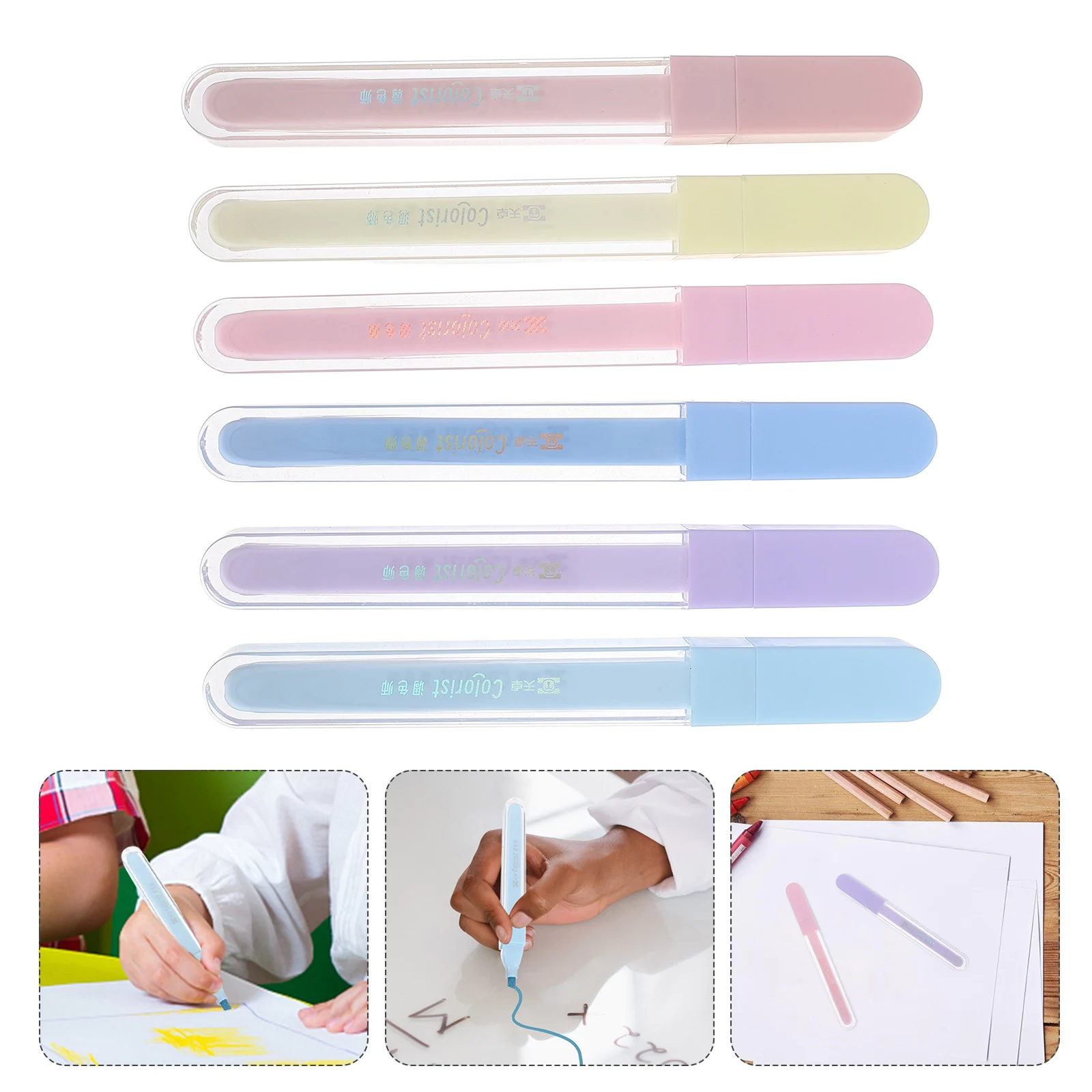 6pcs Highlighter Pens Fluorescent Bright Sparkling Glitter Kids School Supplies Study Markers Non Bleed Smooth Writing Portable
6pcs Highlighter Pens Fluorescent Bright Sparkling Glitter Kids School Supplies Study Markers Non Bleed Smooth Writing Portable
