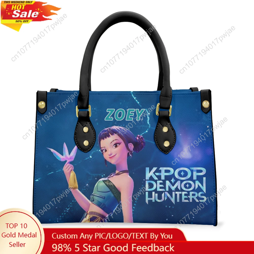 KPop Demon Hunters Zoey Tote Bag Purse Womens Mens Personalized Text Image PU Leather Handbag Business Shopping Gift Bags
KPop Demon Hunters Zoey Tote Bag Purse Womens Mens Personalized Text Image PU Leather Handbag Business Shopping Gift Bags