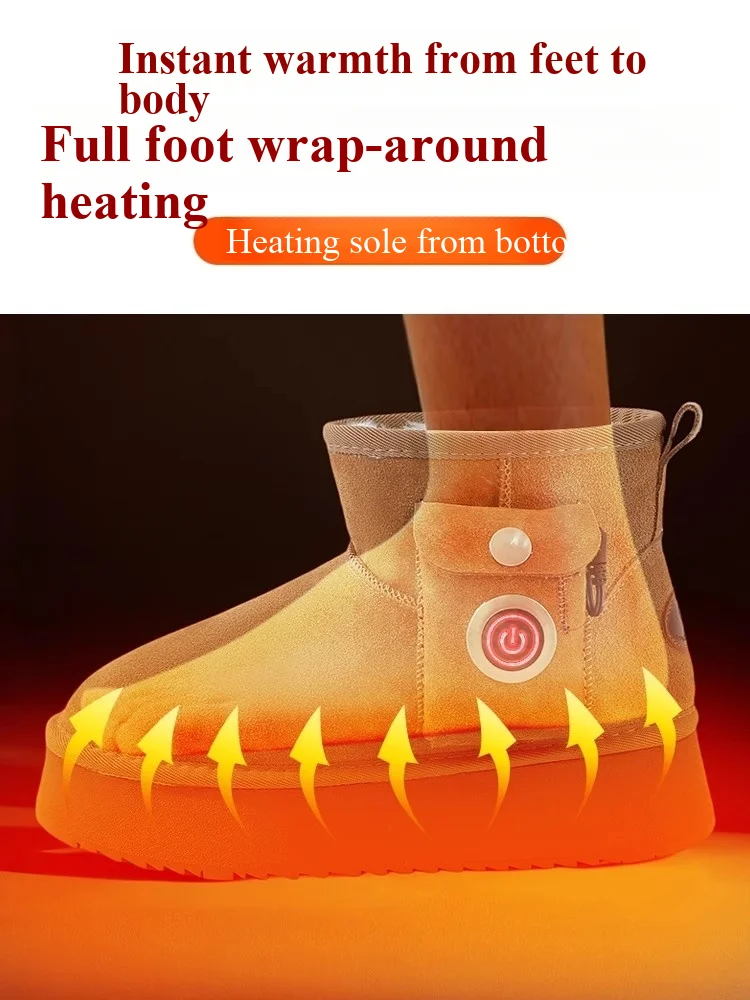 Heated Boots Waterproof Winter Heated Shoes with 5000mAh 3-Level Warming for Soothing Cold Foot Indoor Outdoor for Women & Men
Heated Boots Waterproof Winter Heated Shoes with 5000mAh 3-Level Warming for Soothing Cold Foot Indoor Outdoor for Women & Men