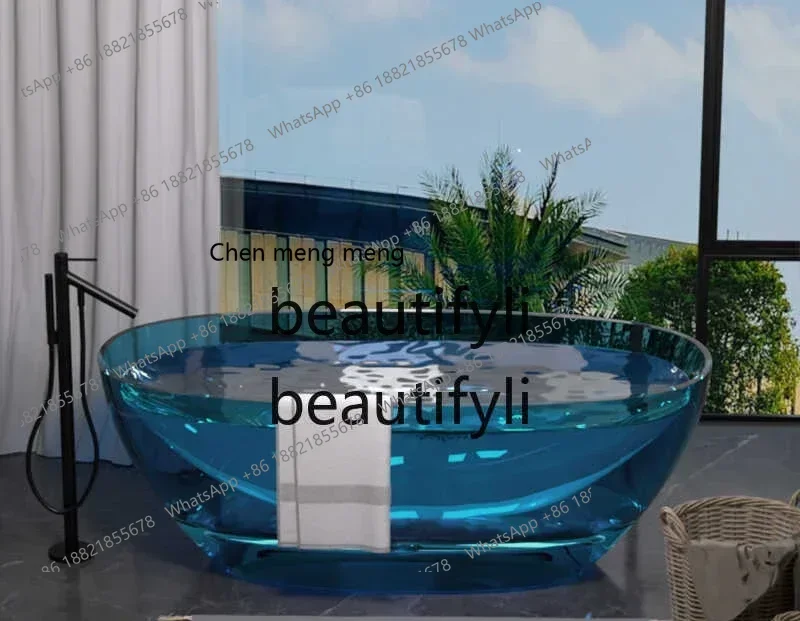 182QQПрозрачная смоляная ванна Бытовая независимая интегрированная овальная ванна с хрустальным цилиндром
182QQПрозрачная смоляная ванна Бытовая независимая интегрированная овальная ванна с хрустальным цилиндром