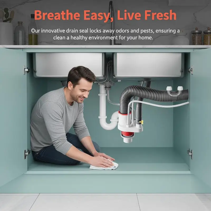 Kitchen Pipe Five-in-One Drainpipe Connector Odor Proof Adapter for Dishwasher Sink Sewer Plumbing Solutions
Kitchen Pipe Five-in-One Drainpipe Connector Odor Proof Adapter for Dishwasher Sink Sewer Plumbing Solutions
