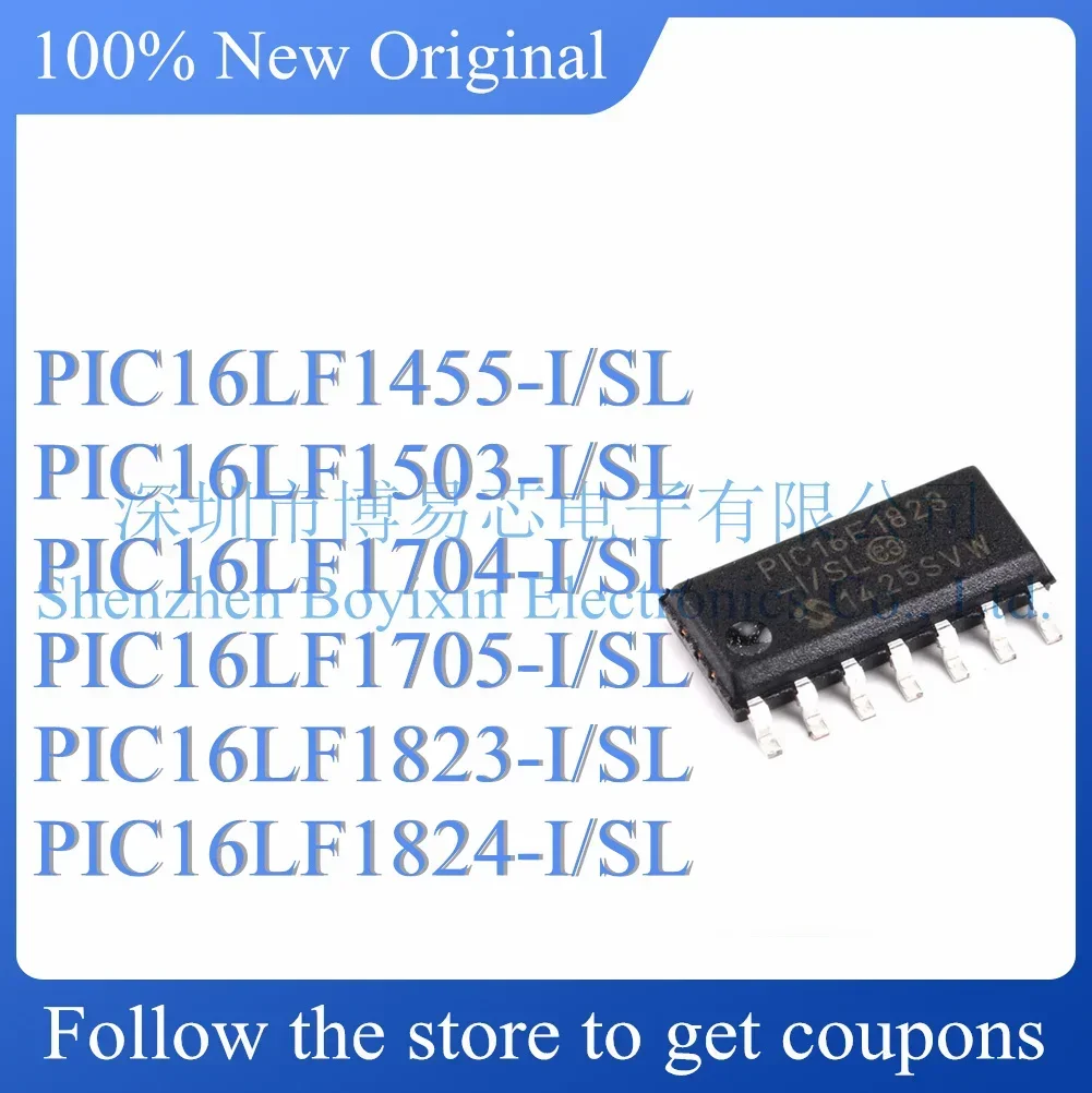 NEW PIC16LF1455 PIC16LF1503 PIC16LF1704 PIC16LF1705 PIC16LF1823 PIC16LF1824-I/SL.Original Product.
NEW PIC16LF1455 PIC16LF1503 PIC16LF1704 PIC16LF1705 PIC16LF1823 PIC16LF1824-I/SL.Original Product.