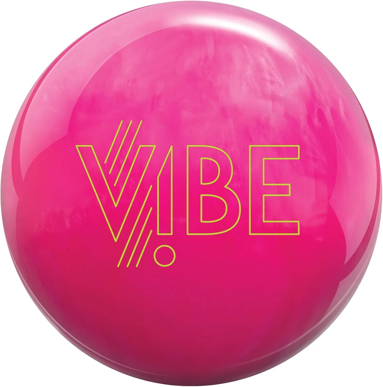Pink Bowling Ball with Shiny Finish, Angular Backend Hook
Pink Bowling Ball with Shiny Finish, Angular Backend Hook