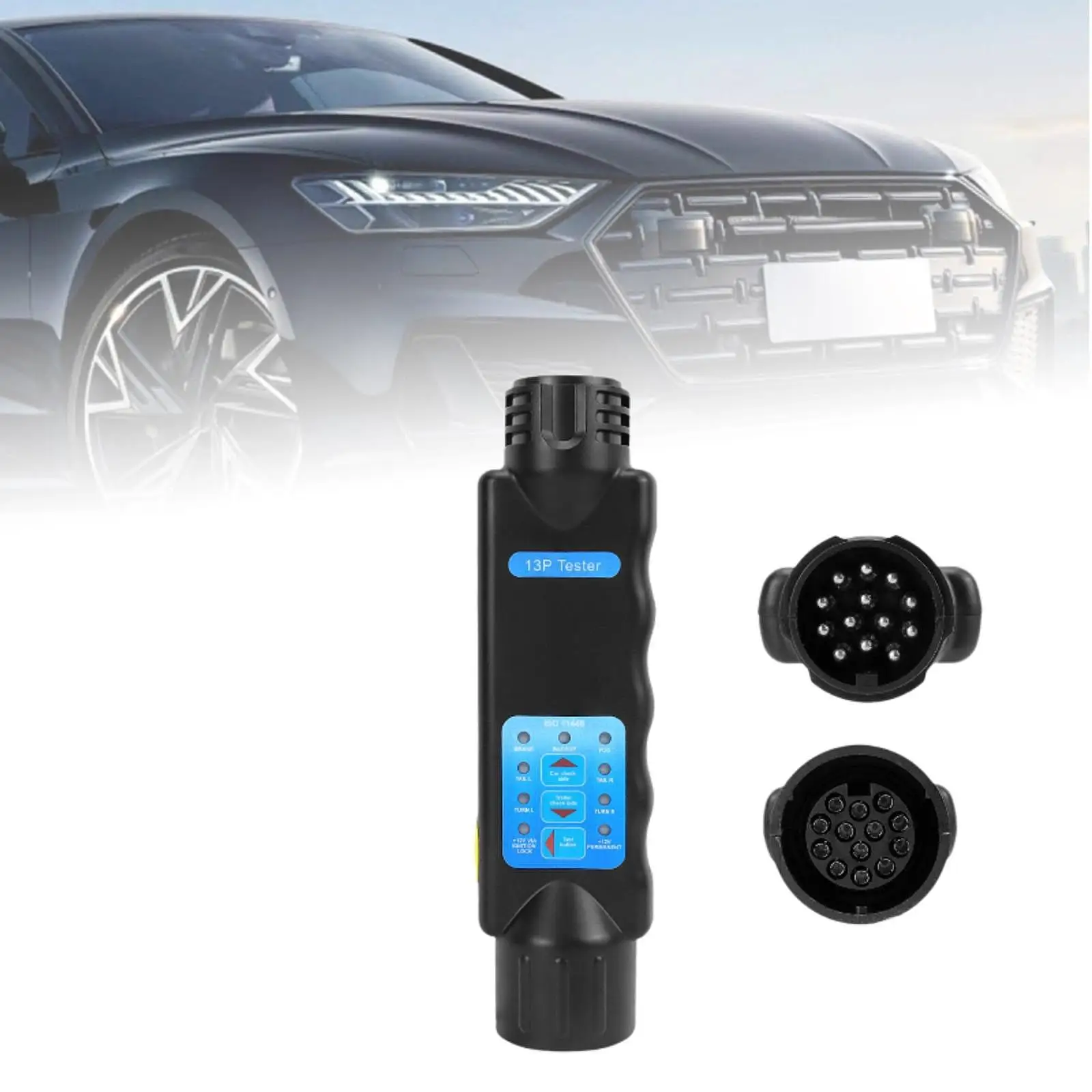 12V Trailer Socket Tester Trailer Light Tester 13 Pin Socket Trailer Plug for Automobile Vehicles Semi Trailer Car Trucks
12V Trailer Socket Tester Trailer Light Tester 13 Pin Socket Trailer Plug for Automobile Vehicles Semi Trailer Car Trucks