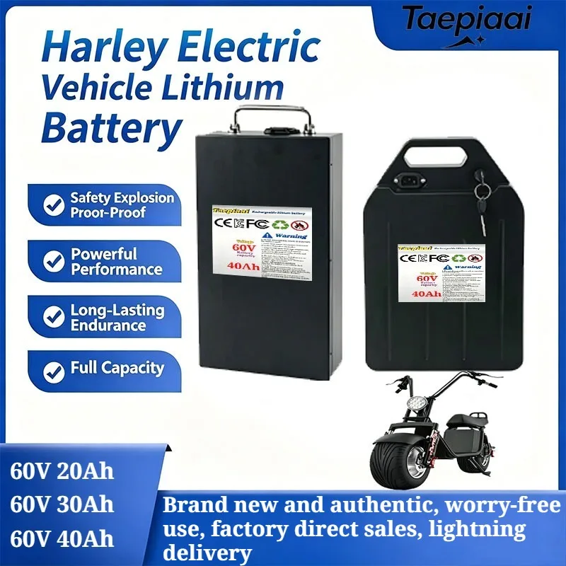 2006Suitable for Harley 60V 20Ah 30Ah 40Ah Waterproof 18650 Lithium Battery Suitable for 1500W CityCoco Electric Scooter Battery
2006Suitable for Harley 60V 20Ah 30Ah 40Ah Waterproof 18650 Lithium Battery Suitable for 1500W CityCoco Electric Scooter Battery