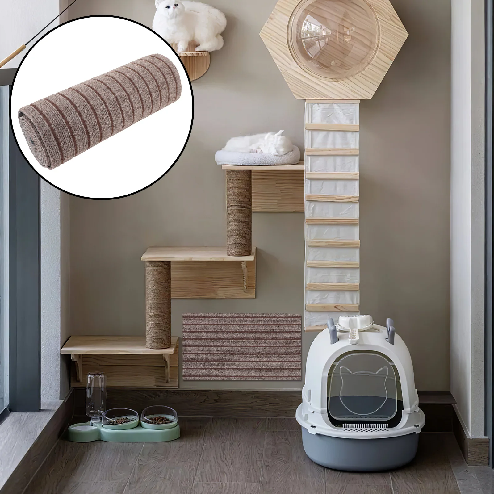 Self-Adhesive Carpet Stair Treads Cuttable Durable Cat Scratcher Mat for Wooden Steps Office Home Pet-Friendly Protector
Self-Adhesive Carpet Stair Treads Cuttable Durable Cat Scratcher Mat for Wooden Steps Office Home Pet-Friendly Protector