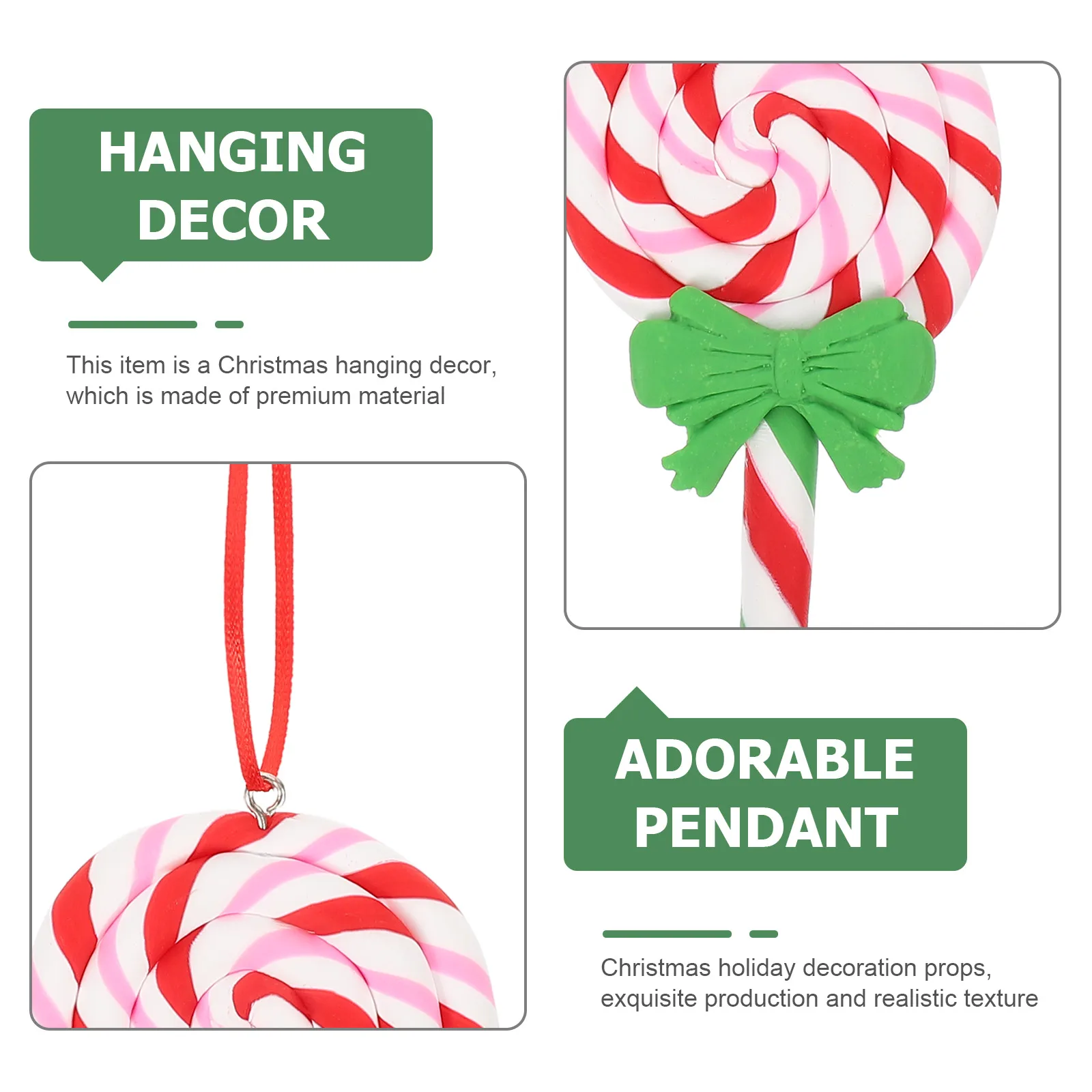 Creative Polymer Clay Cane Ornament Unique Christmas Tree Hanging Decor Festive Party Desktop Sweets Pendant
Creative Polymer Clay Cane Ornament Unique Christmas Tree Hanging Decor Festive Party Desktop Sweets Pendant
