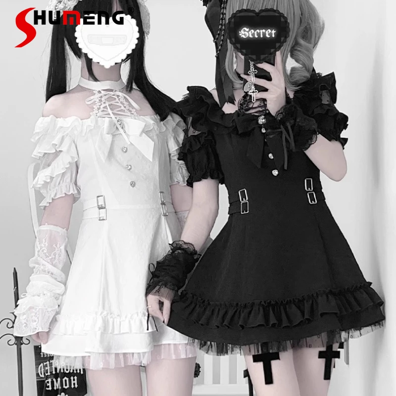 Japanese Lolita Mine Series Summer 2025 New Short-sleeved Vestidos Women's High-waisted A-line Lace Solid Color Y2k Dress Ladies
Japanese Lolita Mine Series Summer 2025 New Short-sleeved Vestidos Women's High-waisted A-line Lace Solid Color Y2k Dress Ladies