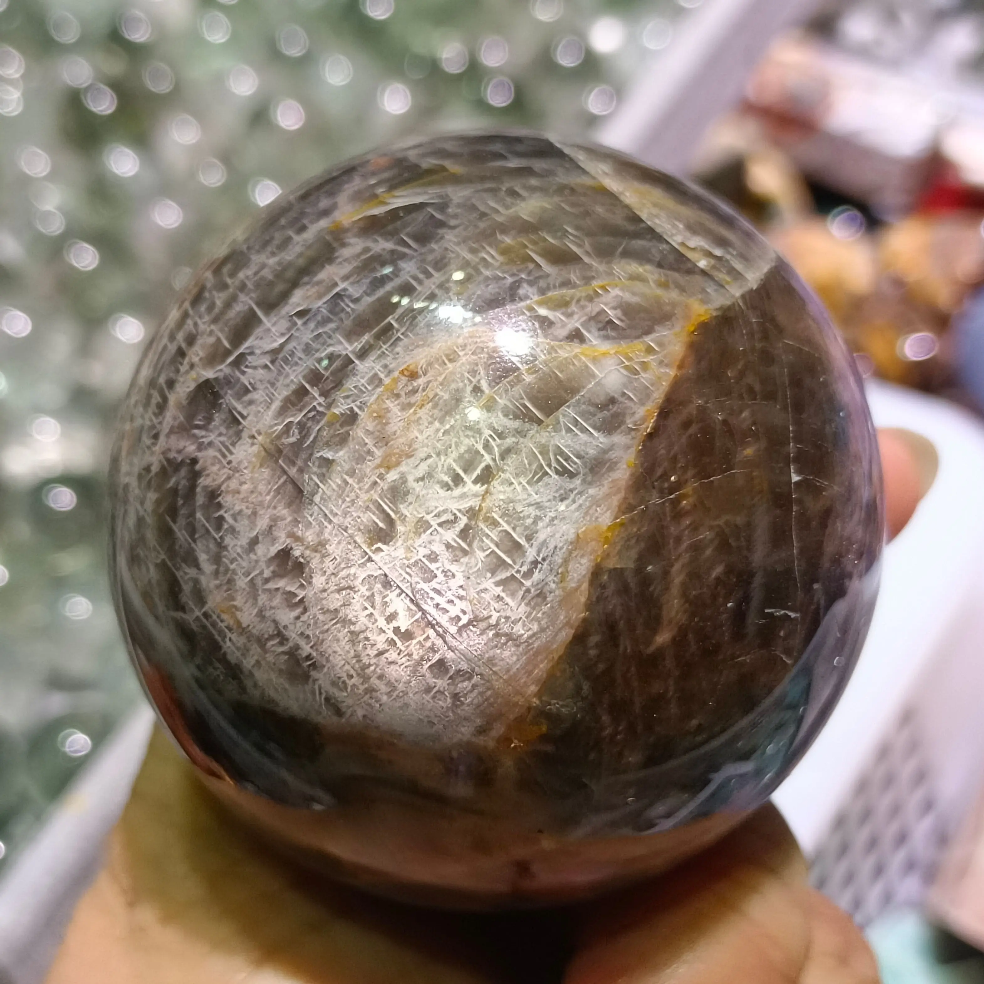 Natural Black Moonstone Ball Hand Polished Crystal Energy Home Office Decoration Craft Gift
Natural Black Moonstone Ball Hand Polished Crystal Energy Home Office Decoration Craft Gift