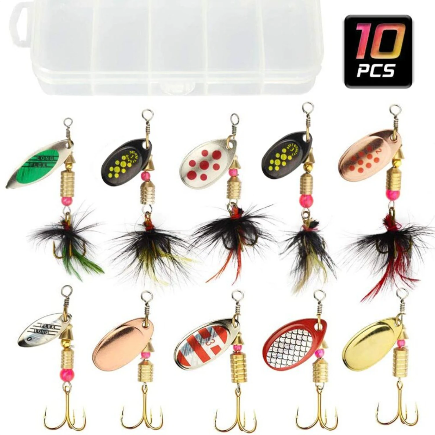 High-Quality Metal Spoon Spinner Lure Set with Weights Ranging from 2 to 8g - 3.5g Weighted - Bulk Pack of 10pcs - Premium Spoon
High-Quality Metal Spoon Spinner Lure Set with Weights Ranging from 2 to 8g - 3.5g Weighted - Bulk Pack of 10pcs - Premium Spoon