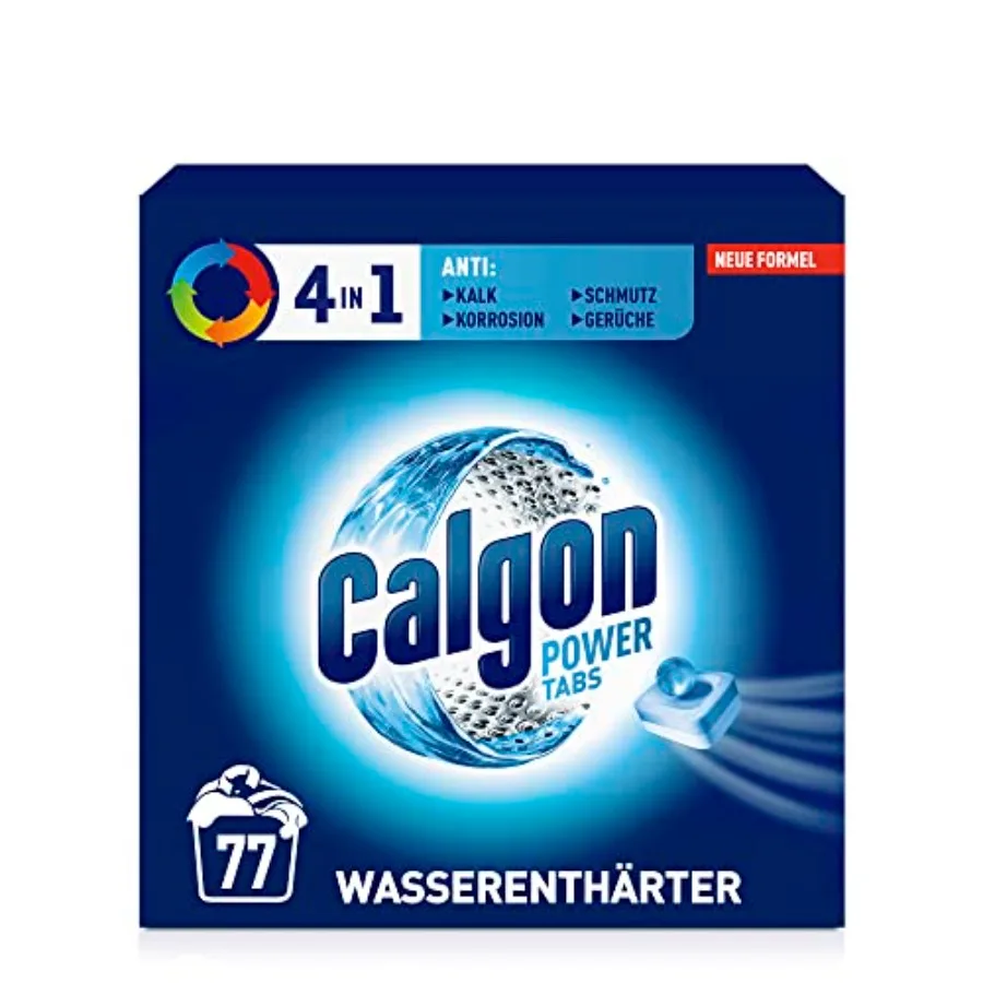 Calgon 4-in-1 Power Tabs - 77 Tabs Water Softener Tablets for Washing Machines Reduces Limescale Build-Up Minimizes Residue Hel
Calgon 4-in-1 Power Tabs - 77 Tabs Water Softener Tablets for Washing Machines Reduces Limescale Build-Up Minimizes Residue Hel