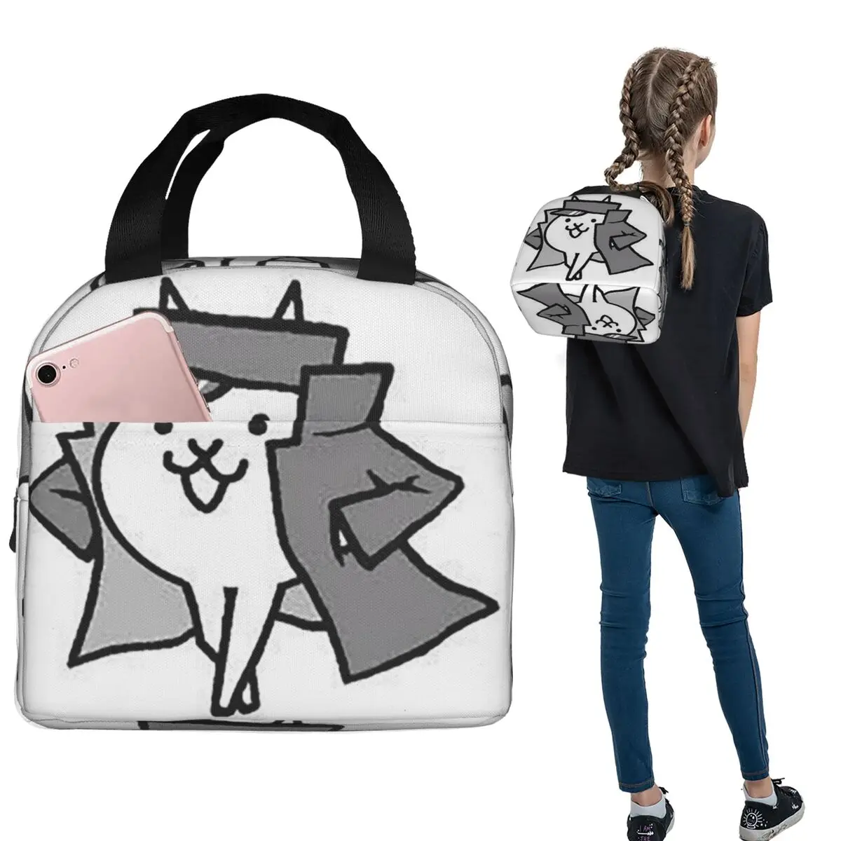 Gato Jotaro Battle Cats Insulated Lunch Bag for Women Children Leakproof Food Boxes Thermal Lunch Box Tote
Gato Jotaro Battle Cats Insulated Lunch Bag for Women Children Leakproof Food Boxes Thermal Lunch Box Tote