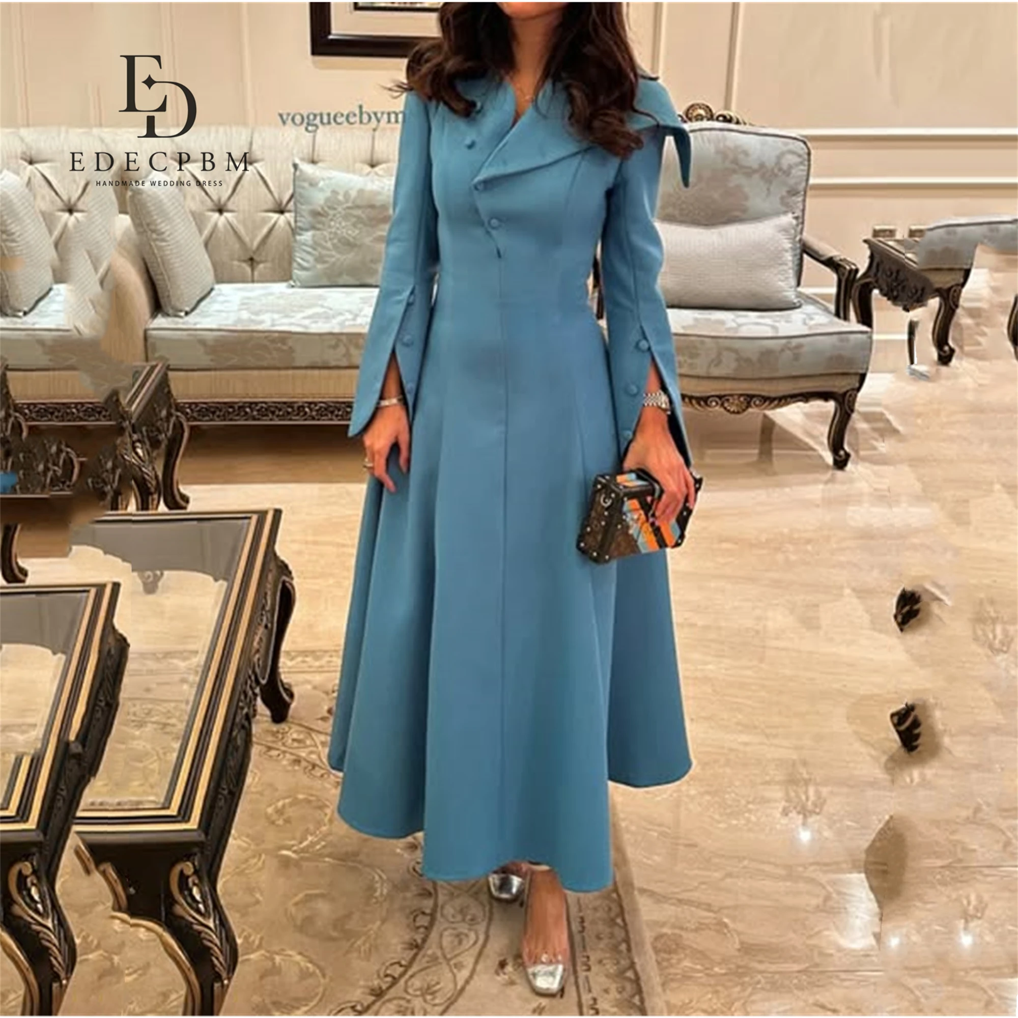 EDECPBM Women Evening Dress Woman Customized Women's Evening Party Dresses for Special Occasions Blue Long Sleeves Luxurious New
EDECPBM Women Evening Dress Woman Customized Women's Evening Party Dresses for Special Occasions Blue Long Sleeves Luxurious New