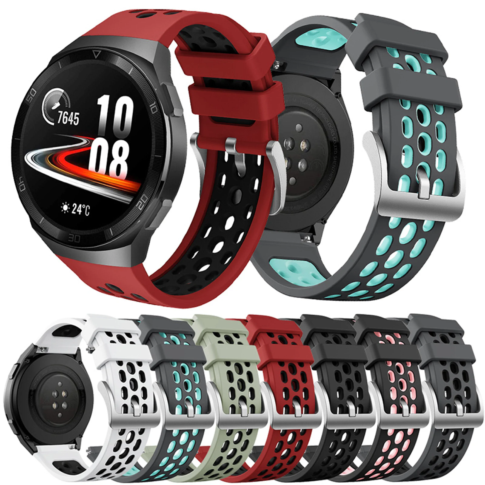7 Colors Silicone Sports Watch Band Breathable Wristband Watch Band Strap Bracelet Replacement For Huawei Watch GT 2e
7 Colors Silicone Sports Watch Band Breathable Wristband Watch Band Strap Bracelet Replacement For Huawei Watch GT 2e