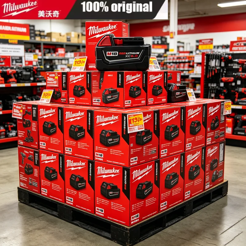 For Milwaukee M18 Power Tool Battery, Charger, BR, XC, 18V, 6000mAh M18B5, 48-11-1860, Built-in 18650 Battery
For Milwaukee M18 Power Tool Battery, Charger, BR, XC, 18V, 6000mAh M18B5, 48-11-1860, Built-in 18650 Battery