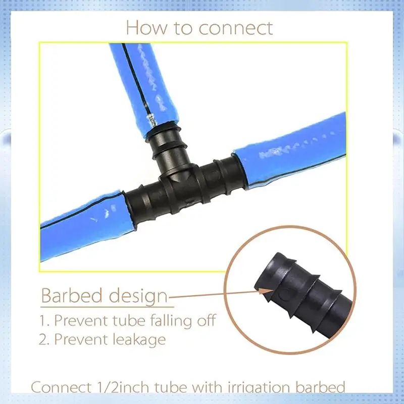 AD-100PCS Drip Irrigation Connectors 16Mm Barbed Connector Tee Couplings Irrigation Connectors For Drip Tubing Watertubing
AD-100PCS Drip Irrigation Connectors 16Mm Barbed Connector Tee Couplings Irrigation Connectors For Drip Tubing Watertubing