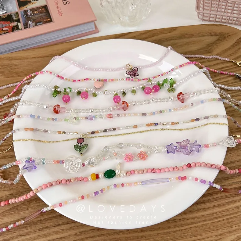Necklace Pink Layered Colorful Beaded Choker Sweet Edgy Unique Spring Summer Premium Lightweight Durable Versatile for Women
Necklace Pink Layered Colorful Beaded Choker Sweet Edgy Unique Spring Summer Premium Lightweight Durable Versatile for Women