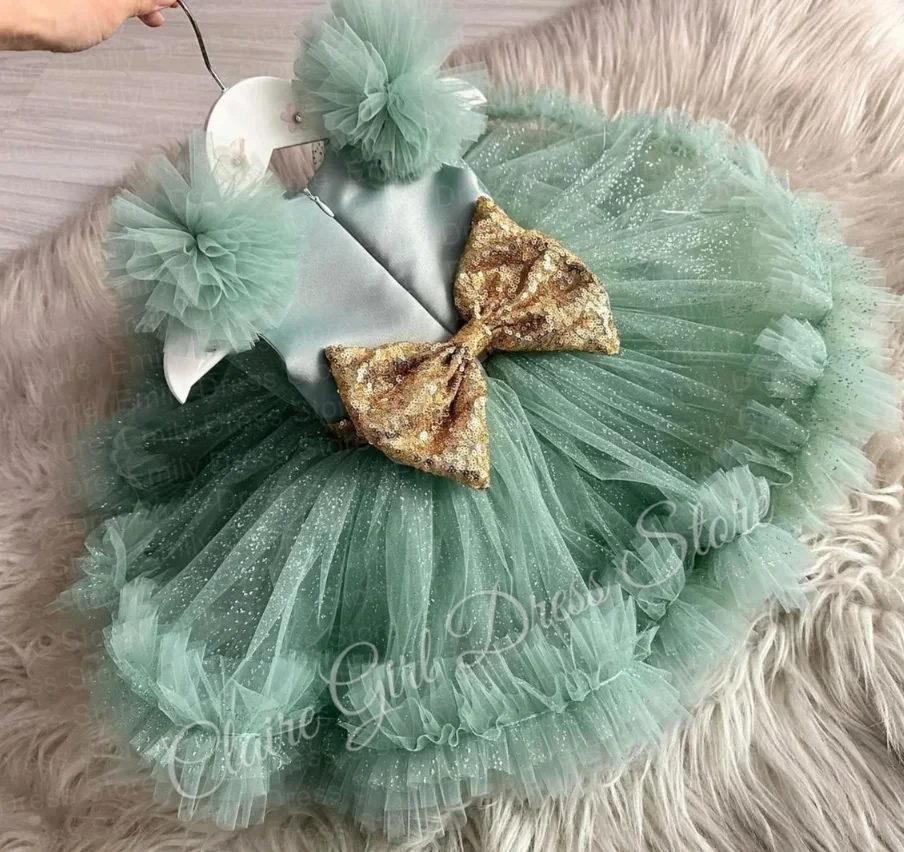 Customized Green Flower Girl Dresses for Wedding Tulle Sleeveless Sequins Bow Birthday Kids Baby Party First Communion Gowns
Customized Green Flower Girl Dresses for Wedding Tulle Sleeveless Sequins Bow Birthday Kids Baby Party First Communion Gowns