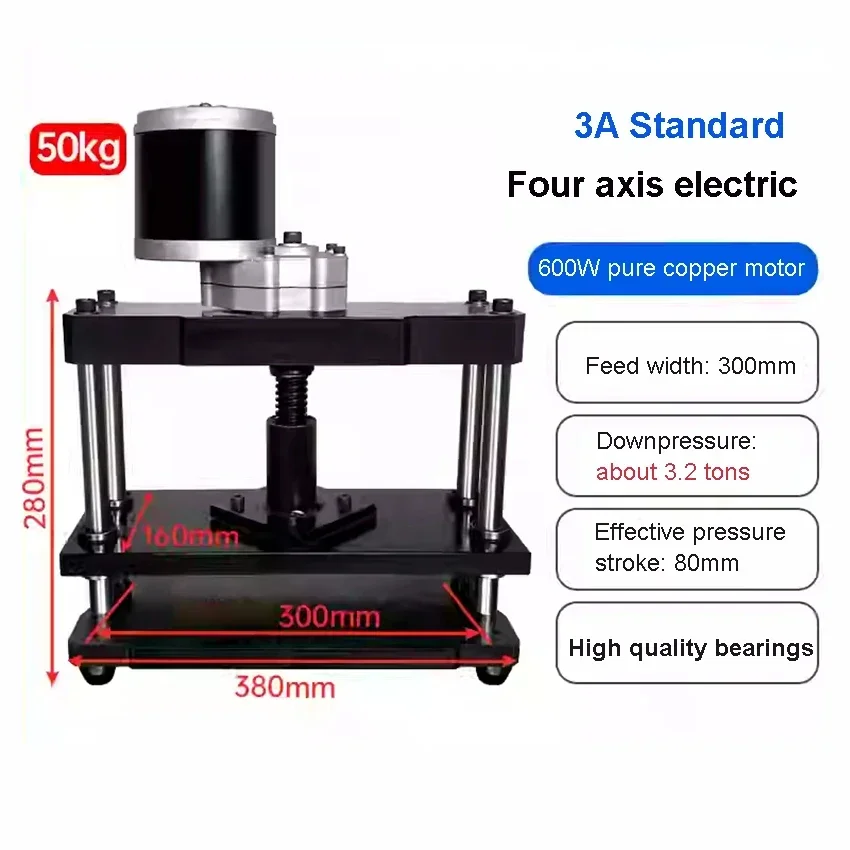 Electric Die Cutting Leather Cutting Machine Die Stamping Machine Electric Cutting Sample Machine 220V 3A/3B 80mm Stroke
Electric Die Cutting Leather Cutting Machine Die Stamping Machine Electric Cutting Sample Machine 220V 3A/3B 80mm Stroke