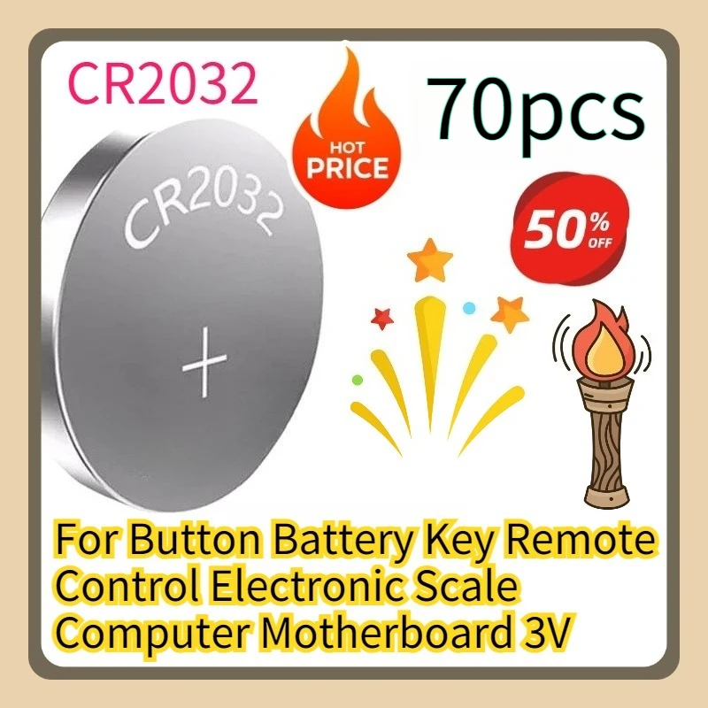 For Button Battery Key Remote Control Electronic Scale Computer Motherboard 3V 70pcs
For Button Battery Key Remote Control Electronic Scale Computer Motherboard 3V 70pcs