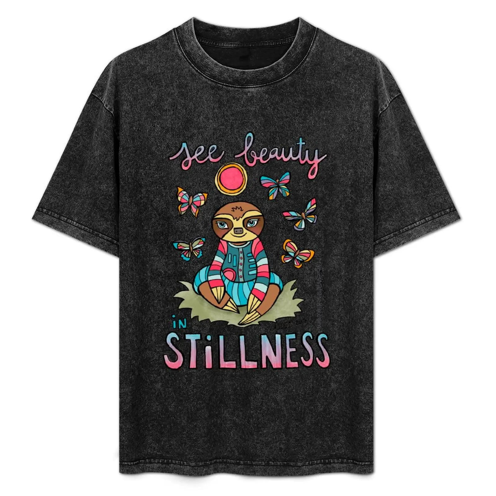 See Beauty in Stillness- Animals of Inspiration Sloth Illustration T-Shirt Basic Solid Color Casual Tee Shirt
See Beauty in Stillness- Animals of Inspiration Sloth Illustration T-Shirt Basic Solid Color Casual Tee Shirt
