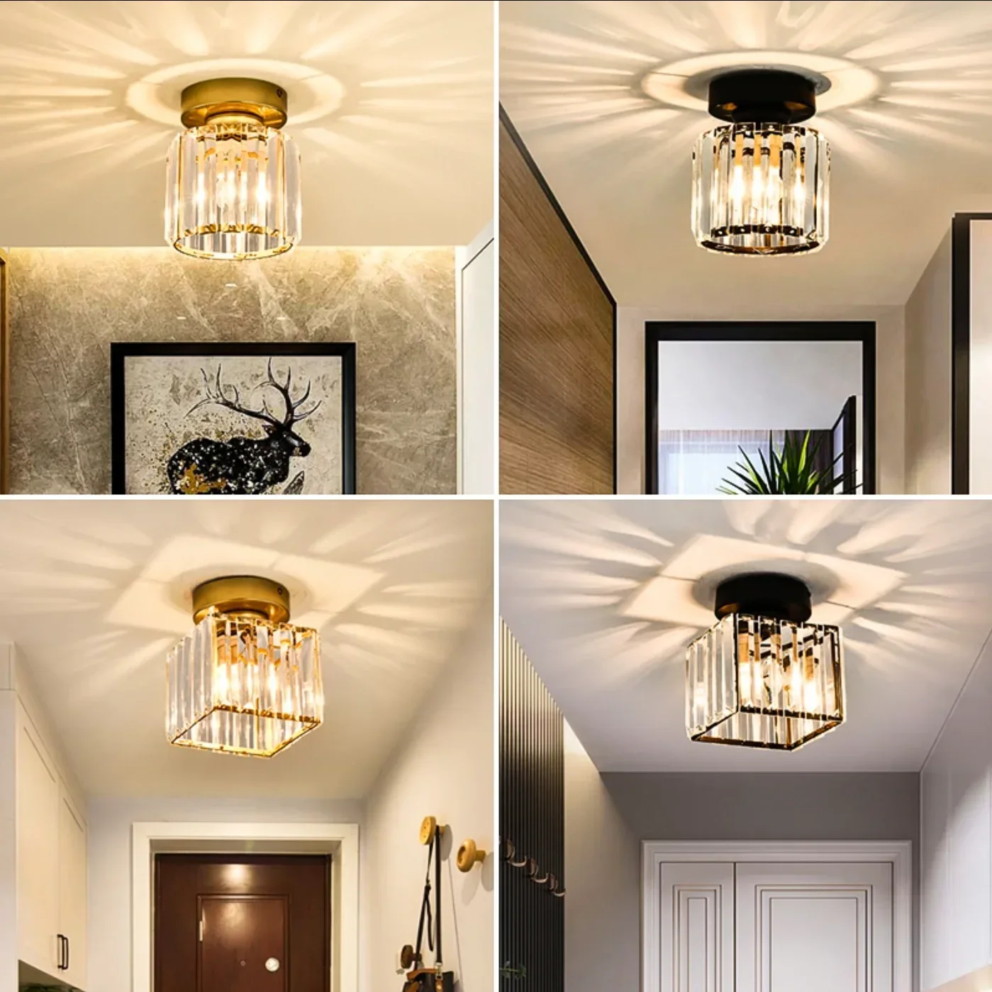 Nordic LED Crystal Glass Ceiling lamp Aisle Corridor E27 Lamp For Living Room Bedroom Home Ceiling Light Interior Deoco Lighting
Nordic LED Crystal Glass Ceiling lamp Aisle Corridor E27 Lamp For Living Room Bedroom Home Ceiling Light Interior Deoco Lighting