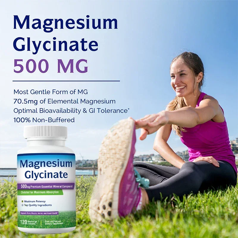 120 pills of magnesium glycine capsule promotes muscle health and metabolic health food
120 pills of magnesium glycine capsule promotes muscle health and metabolic health food