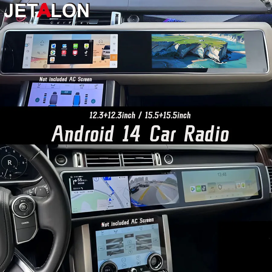 Двойной интерактивный экран Android 14, мультимедийная стереосистема Carplay для Land Rover Range Rover Sport L494 2013 2017, автомобильное радио, GPS Navi
Двойной интерактивный экран Android 14, мультимедийная стереосистема Carplay для Land Rover Range Rover Sport L494 2013 2017, автомобильное радио, GPS Navi
