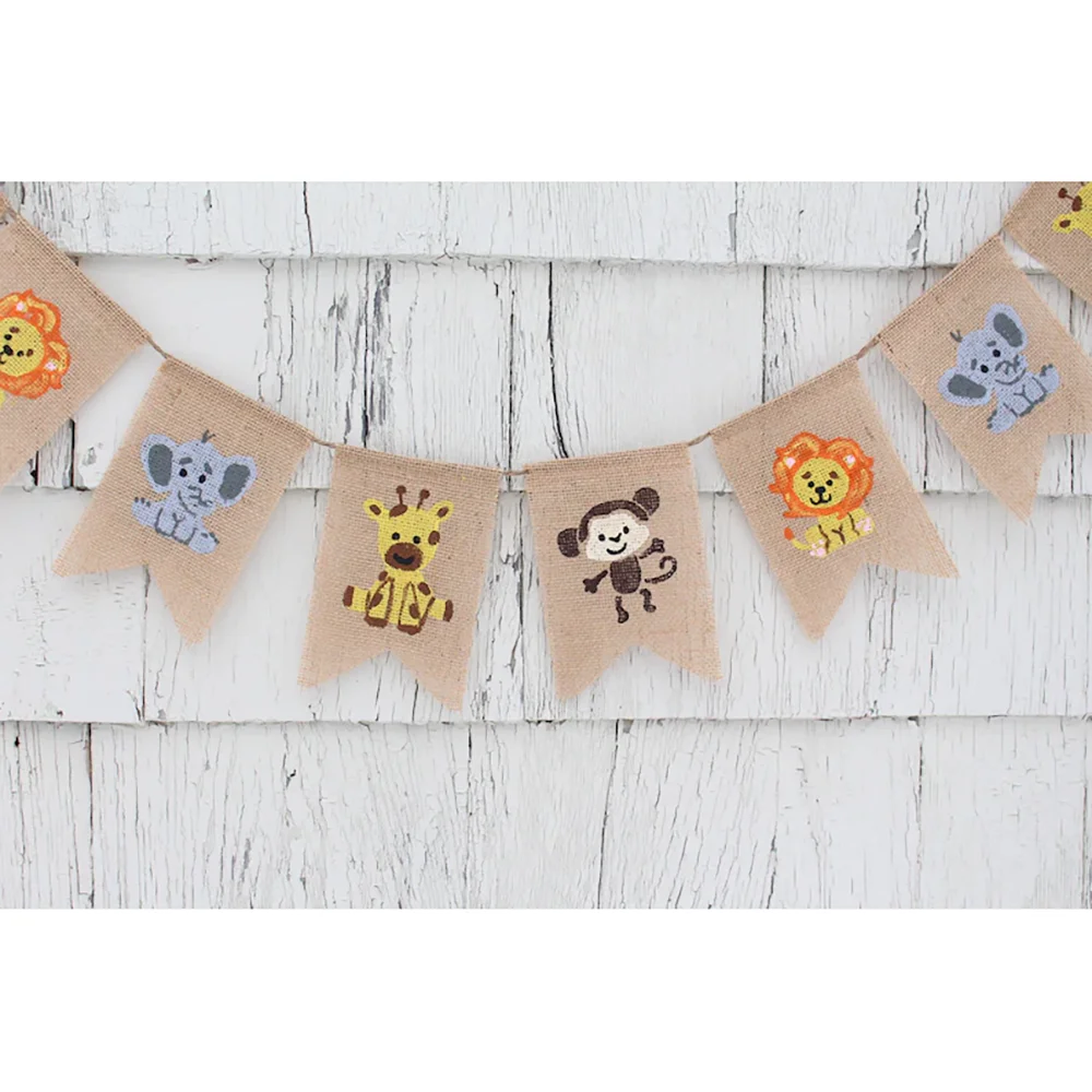 Baby Shower Cartoon Animals Coarse Linen Banner Children's Birthday Party Accessories Venue Decoration Supplies Gender Reveal
Baby Shower Cartoon Animals Coarse Linen Banner Children's Birthday Party Accessories Venue Decoration Supplies Gender Reveal