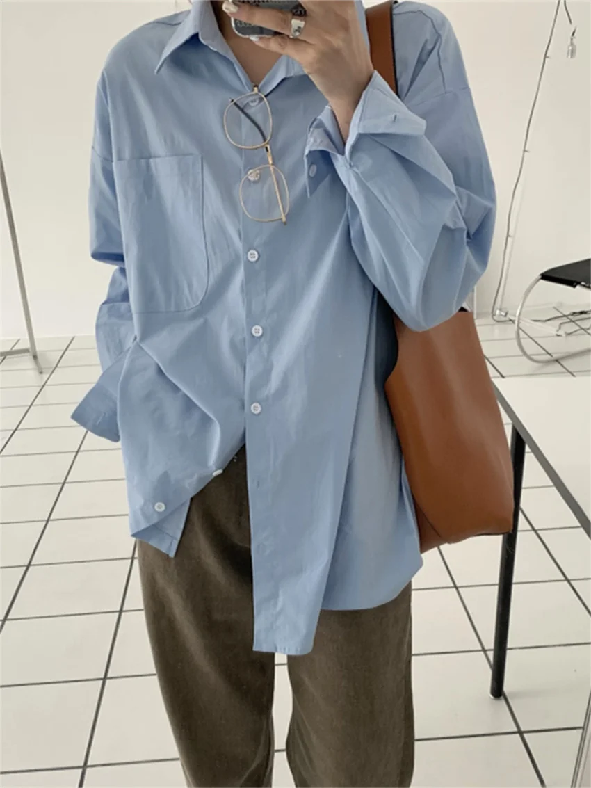 Alien Kitty Blue Shirts Casual Women Full Sleeve Minimalist Loose Daily New Spring 2024 OL Work Wear All Match High Street
Alien Kitty Blue Shirts Casual Women Full Sleeve Minimalist Loose Daily New Spring 2024 OL Work Wear All Match High Street