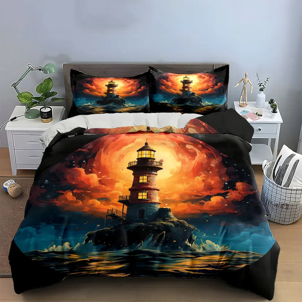 "Ocean Lighthouse Art Decor Set" Soft Comfortable Duvet Cover Bedding Set Included 1*Duvet Cover & 2*Pillowcases, gift
"Ocean Lighthouse Art Decor Set" Soft Comfortable Duvet Cover Bedding Set Included 1*Duvet Cover & 2*Pillowcases, gift