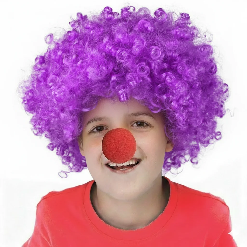 Synthetic Purple Afro Curly Short Wig with Bangs for Cosplay Carnival Halloween Costume Clown Party Dress Up Hair
Synthetic Purple Afro Curly Short Wig with Bangs for Cosplay Carnival Halloween Costume Clown Party Dress Up Hair