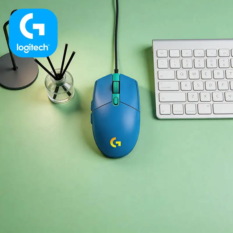 Logitech G203 Prodigy Wired Gaming Mouse 8000 DPI RGB Lighting 6 Buttons 1ms Response Anti-Fatigue Grip