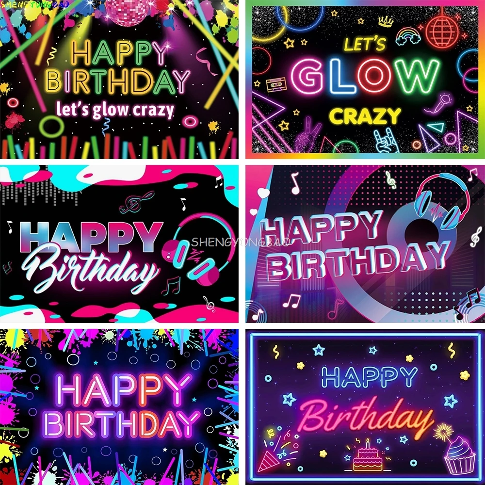 Light Sticks Happy Birthday Photography Backdrops Music Disco Let's Glow Party Decoration Photo Studio Background LT-01
Light Sticks Happy Birthday Photography Backdrops Music Disco Let's Glow Party Decoration Photo Studio Background LT-01
