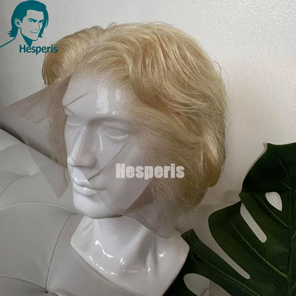 Hesperis Short Cut Full Head Lace Pre-Styled Glueless Male Blonde Wig for Easy Wear 613 Lightest Blonde Human Hair Men's Wig
Hesperis Short Cut Full Head Lace Pre-Styled Glueless Male Blonde Wig for Easy Wear 613 Lightest Blonde Human Hair Men's Wig