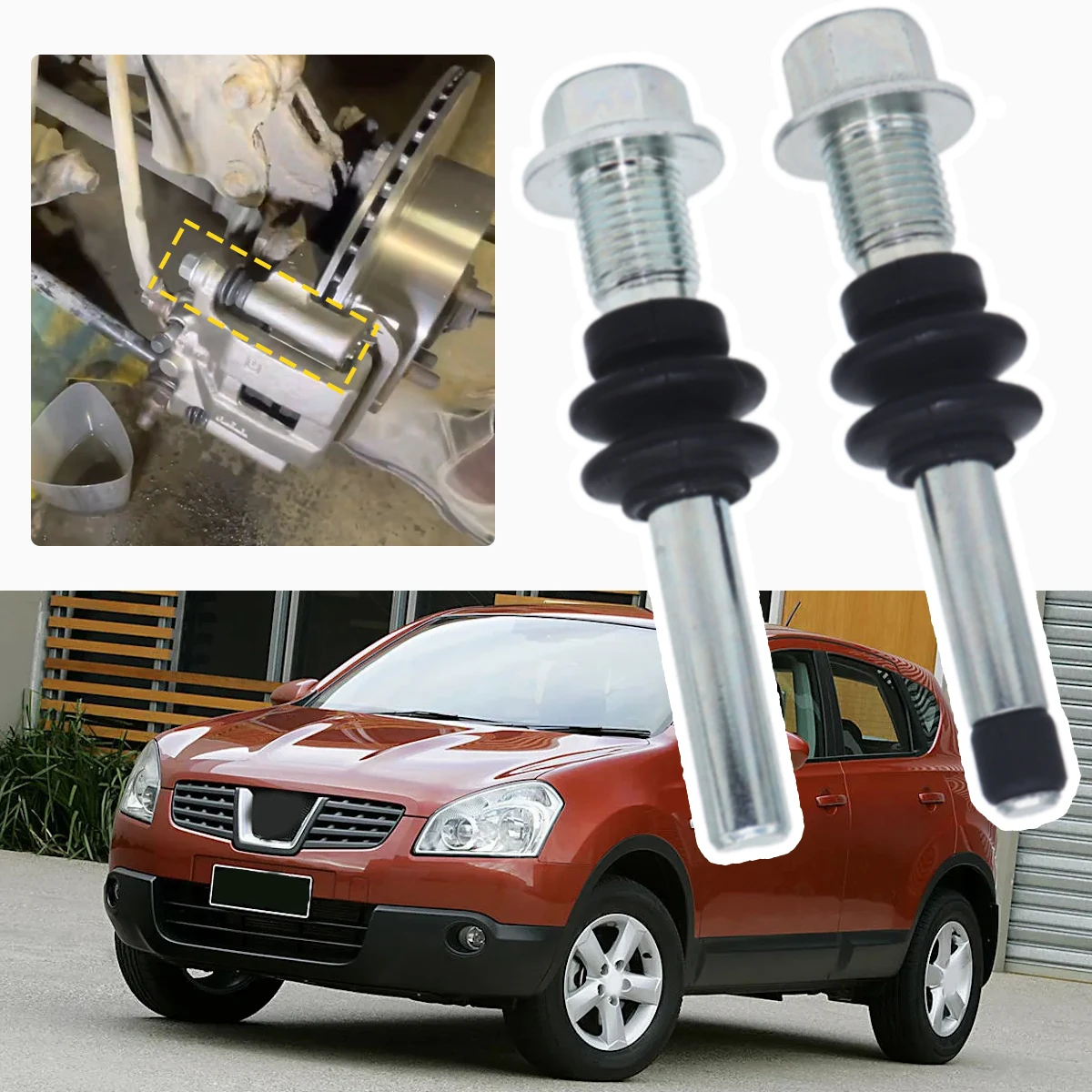 Rear Brake Caliper Cylinder Slider Guide Pin for Nissan Dualis 2006-2013 Left Right Disc Housing Bolt Bush Boot Seal Accessories
Rear Brake Caliper Cylinder Slider Guide Pin for Nissan Dualis 2006-2013 Left Right Disc Housing Bolt Bush Boot Seal Accessories