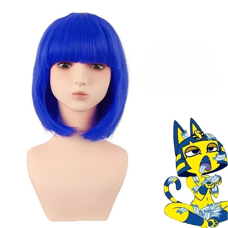 Синие короткие волосы из синтетического волокна, египетская королева Анкха, парик для косплея, игра Animal Crossing, парик для ролевых игр для женщин, вечеринка на Хэллоуин
Синие короткие волосы из синтетического волокна, египетская королева Анкха, парик для косплея, игра Animal Crossing, парик для ролевых игр для женщин, вечеринка на Хэллоуин