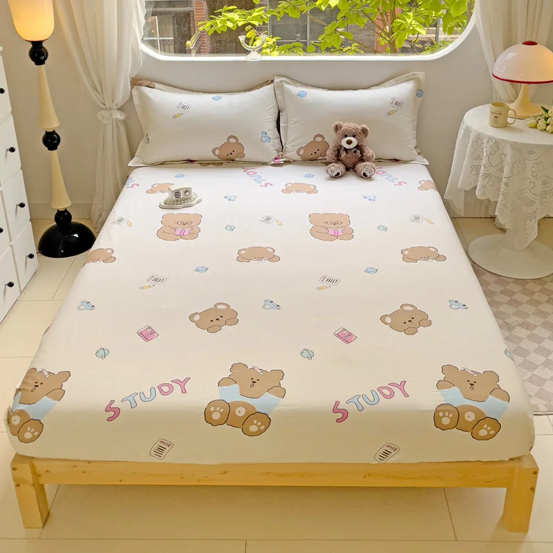 Cartoon Bear Fitted Sheet Set 3pcs Cotton Bedding Sets for Girls Kids Teens Modern Breathable Soft Fitted Sheet Bedroom Decor
Cartoon Bear Fitted Sheet Set 3pcs Cotton Bedding Sets for Girls Kids Teens Modern Breathable Soft Fitted Sheet Bedroom Decor