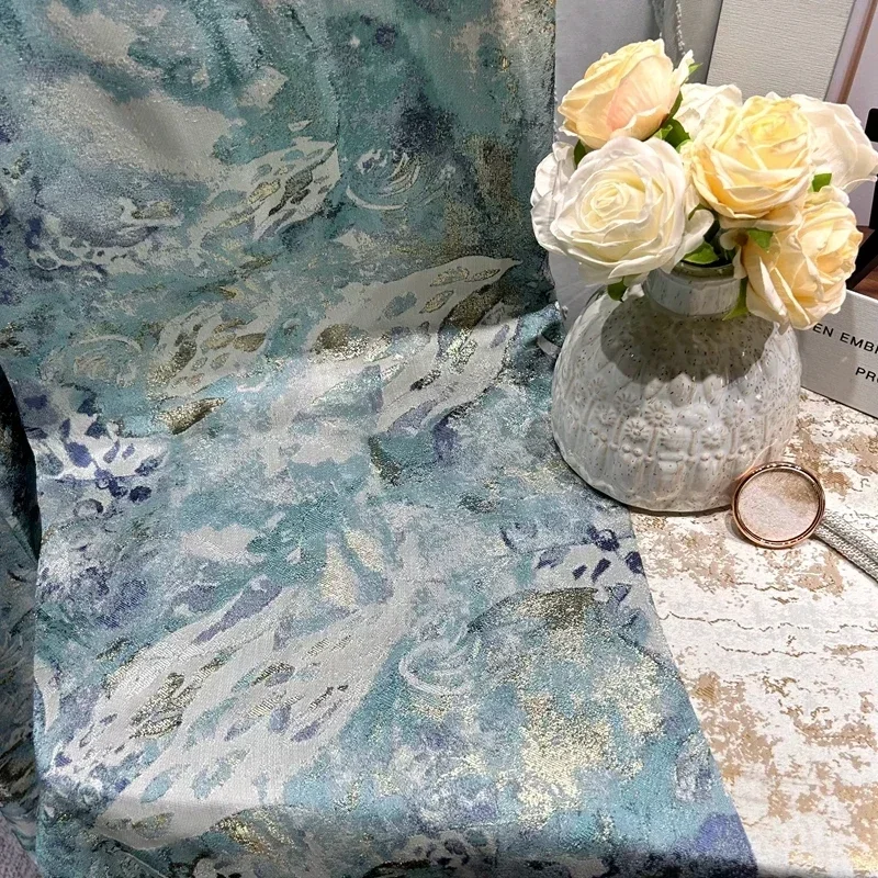 Blue Gold Line Oil Painting Jacquard Thickened Blackout Curtains for Living Room Bedroom French Window Balcony Window Customized
Blue Gold Line Oil Painting Jacquard Thickened Blackout Curtains for Living Room Bedroom French Window Balcony Window Customized