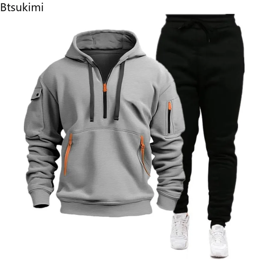 New Autumn and Winter Tracksuits Men's Multi-pocket Hoodies and Sweatpants Two-piece Sets Jogging Leisure Fitness Sports Outfits
New Autumn and Winter Tracksuits Men's Multi-pocket Hoodies and Sweatpants Two-piece Sets Jogging Leisure Fitness Sports Outfits
